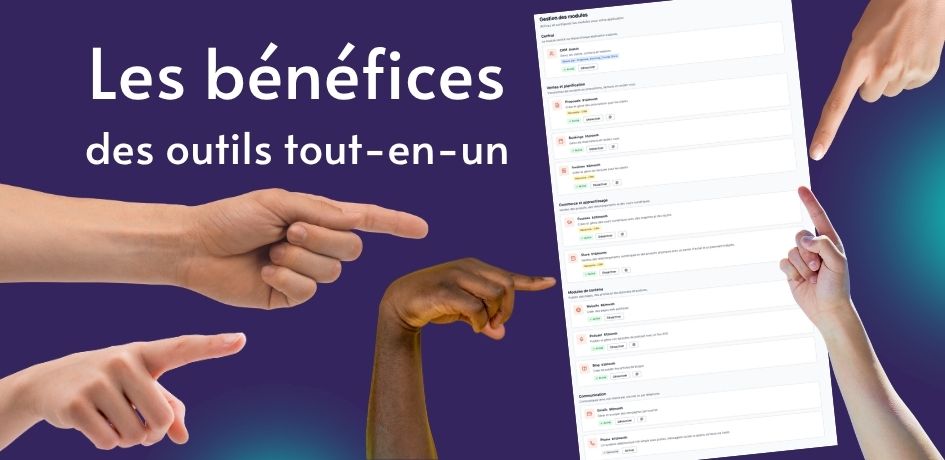 Vue d'emsemble des modules disponible dans la plateforme Parle