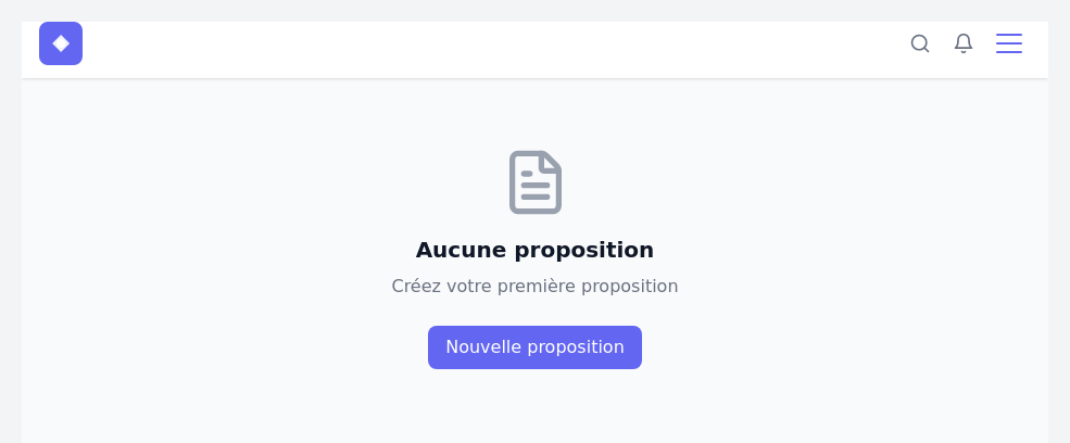 État vide du module propositions