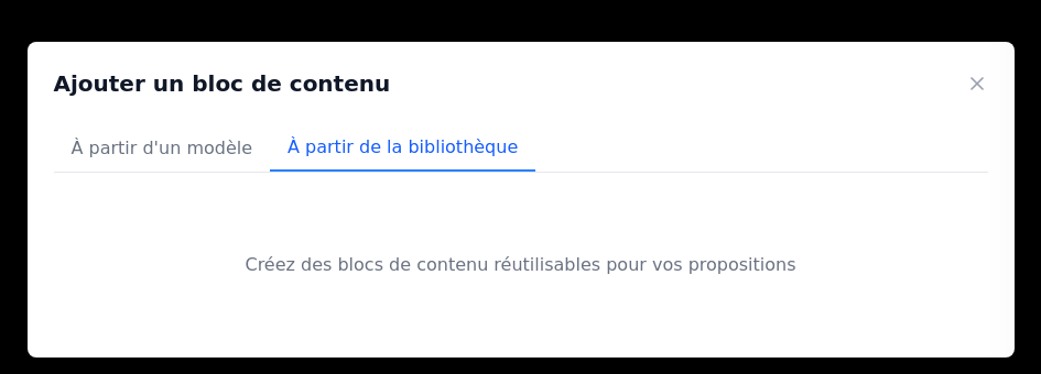 Bibliothèque de blocs personnalisés